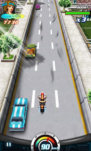Gameplay of the Crazy moto racing 3D for Android phone or tablet.