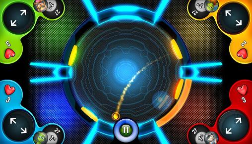 Gameplay of the Crazy multipong for Android phone or tablet.