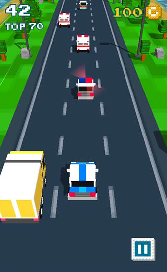 Gameplay of the Crazy road for Android phone or tablet.