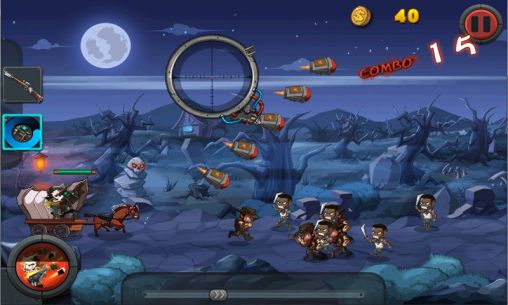 Gameplay of the Crazy сowboy: Sniper war for Android phone or tablet.