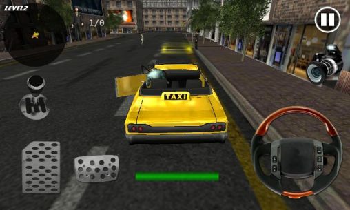Gameplay of the Crazy taxi simulator for Android phone or tablet.