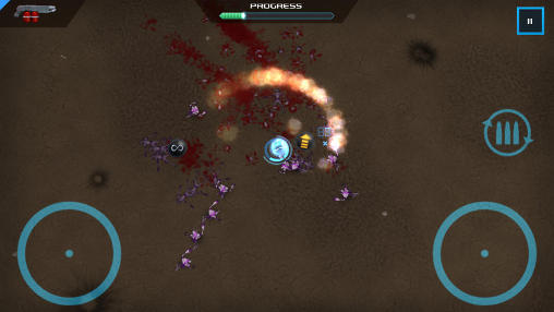 Gameplay of the Crimsonland HD for Android phone or tablet.