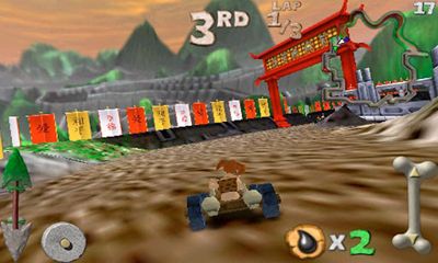 Gameplay of the Cro-Mag Rally for Android phone or tablet.
