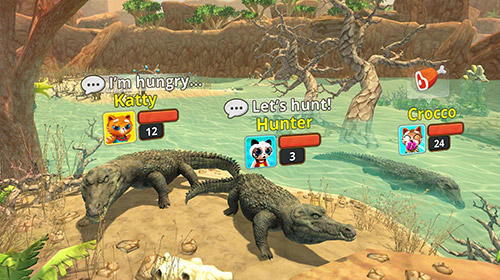 Crocodile family sim: Online - Android game screenshots.