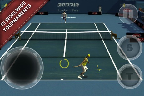 Gameplay of the Cross court tennis 2 for Android phone or tablet.