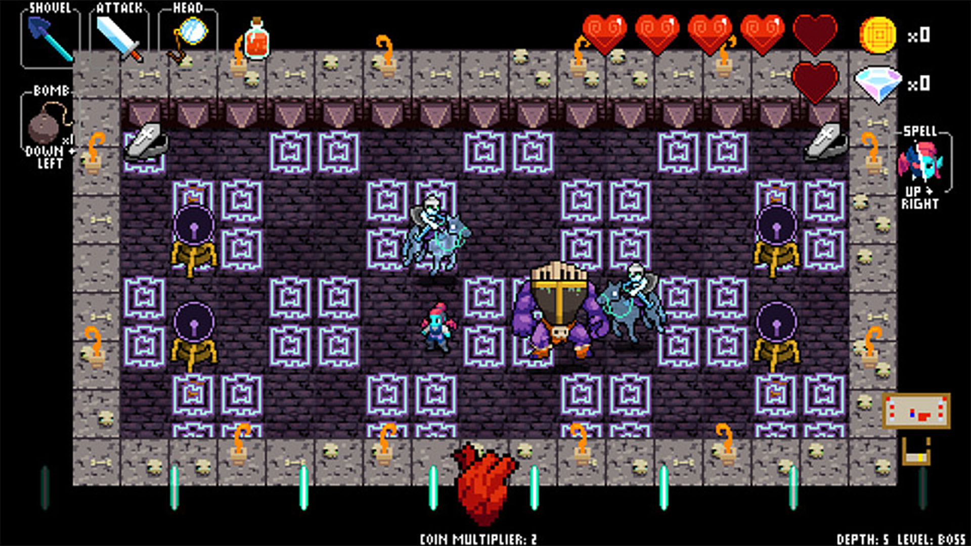 Crypt of the NecroDancer - Android game screenshots.