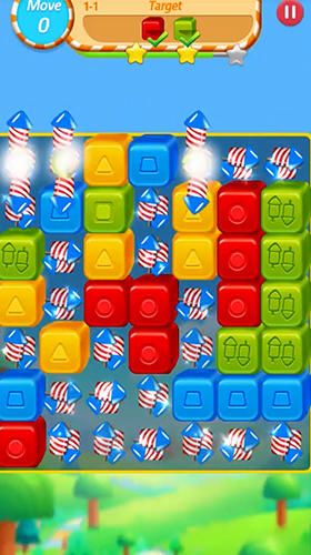 Cube crush: Collapse and blast game - Android game screenshots.