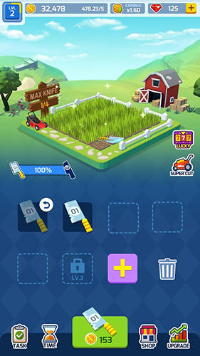 Cut the grass - Android game screenshots.