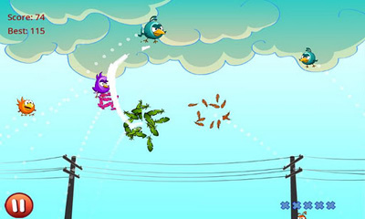 Gameplay of the Cut the Birds for Android phone or tablet.