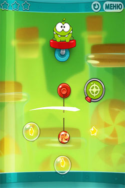 Gameplay of the Cut the Rope: Experiments for Android phone or tablet.