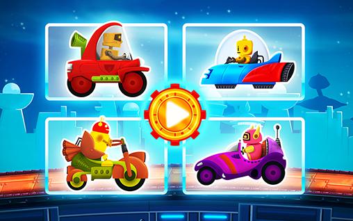 Gameplay of the Cute robot car racing for Android phone or tablet.