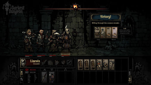 Gameplay of the Darkest dungeon for Android phone or tablet.