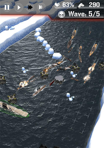 Dawn uprising: Battle ship defense - Android game screenshots.