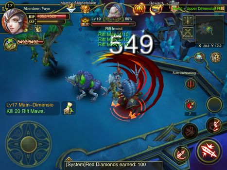 Gameplay of the Dawn of the immortals for Android phone or tablet.