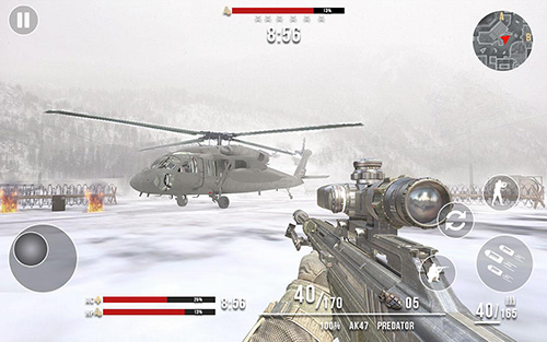 Deadly assault 2018: Winter mountain battleground - Android game screenshots.