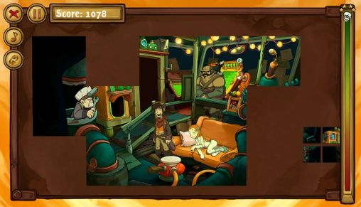 Gameplay of the Deponia: The puzzle for Android phone or tablet.