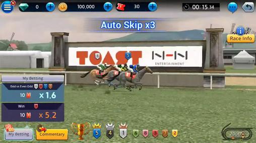 Gameplay of the Derby king: Virtual betting for Android phone or tablet.