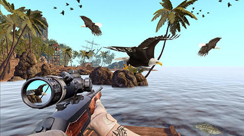 Desert birds hunting shooting - Android game screenshots.