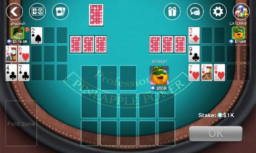 Gameplay of the DH: Pineapple poker for Android phone or tablet.