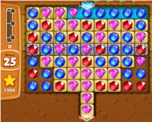 Gameplay of the Diamond digger: Saga for Android phone or tablet.