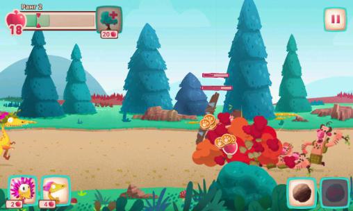Gameplay of the Dino bash for Android phone or tablet.