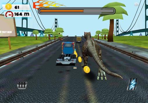 Gameplay of the Dinosaur run for Android phone or tablet.