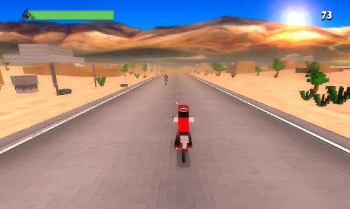 Gameplay of the Dirtbike survival: Block motos for Android phone or tablet.