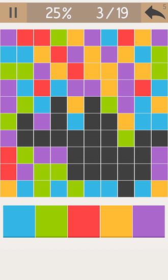 Gameplay of the Discolor: Addictive puzzle for Android phone or tablet.