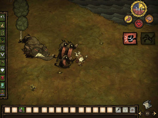 Gameplay of the Don’t starve for Android phone or tablet.