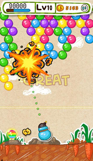 Gameplay of the Doodle bubble for Android phone or tablet.