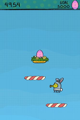 Gameplay of the Doodle jump: Easter for Android phone or tablet.