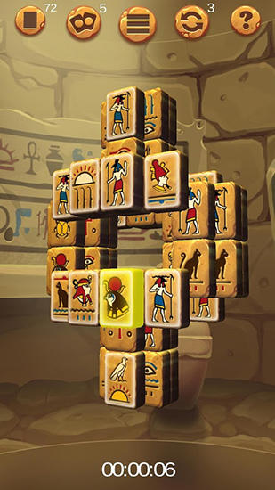 Gameplay of the Double-sided mahjong Cleopatra for Android phone or tablet.