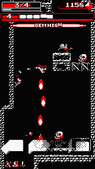 Gameplay of the Downwell for Android phone or tablet.