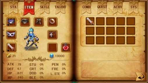 Gameplay of the Dragon fighting mission RPG for Android phone or tablet.