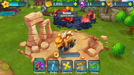 Gameplay of the Dragon lands for Android phone or tablet.
