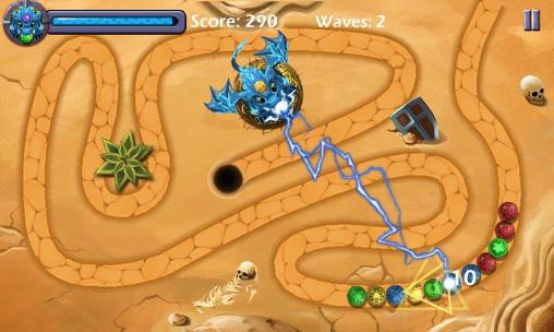 Gameplay of the Dragon marble crusher for Android phone or tablet.
