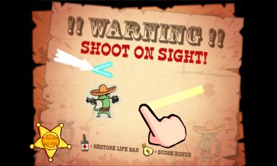 Gameplay of the Draw, Cowboy! for Android phone or tablet.
