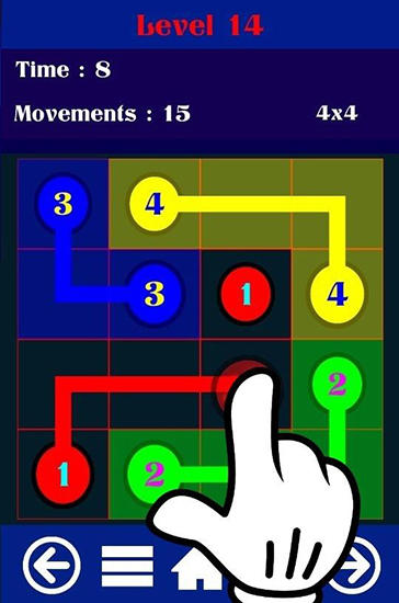 Gameplay of the Draw the lines for Android phone or tablet.