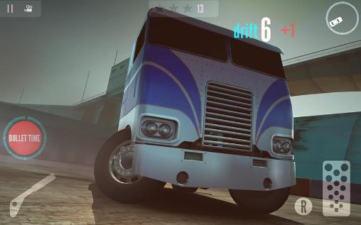 Gameplay of the Drift zone: Trucks for Android phone or tablet.