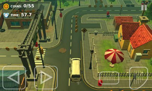Gameplay of the Drive and collect for Android phone or tablet.