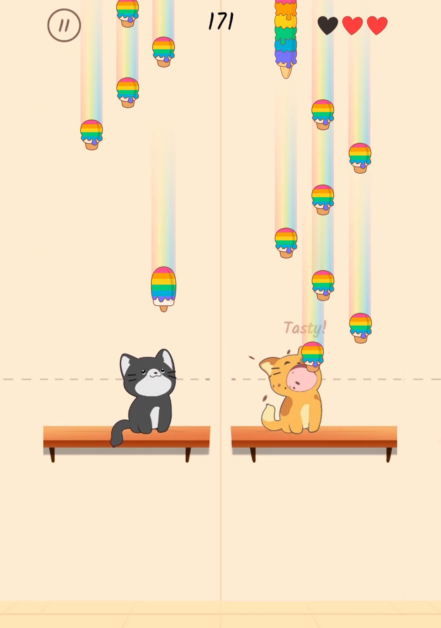 Duet Cats: Cute Popcat Music - Android game screenshots.