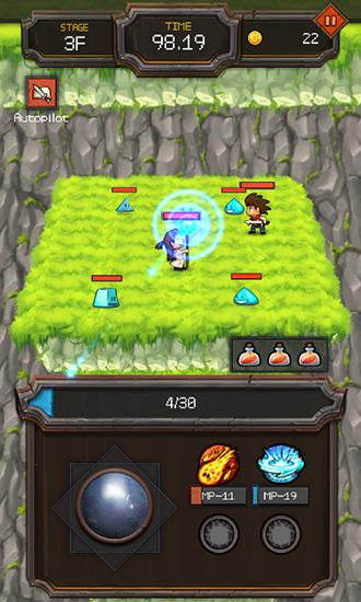 Gameplay of the Dungeon 999 F: Secret of slime dungeon for Android phone or tablet.