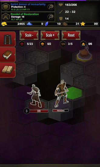 Gameplay of the Dungeon adventure: Heroic edition for Android phone or tablet.