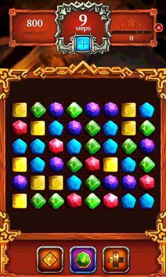Gameplay of the Dwarf rush: Match3 for Android phone or tablet.