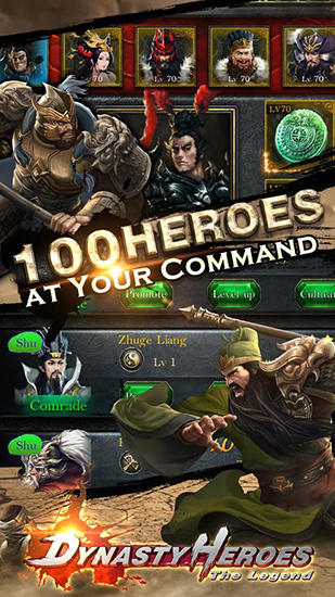 Gameplay of the Dynasty heroes: The legend for Android phone or tablet.