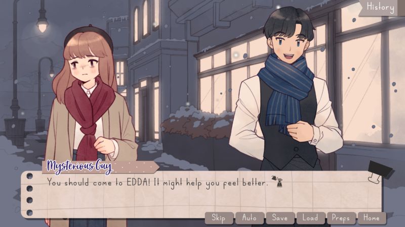 EDDA Cafe Visual Novel - Android game screenshots.
