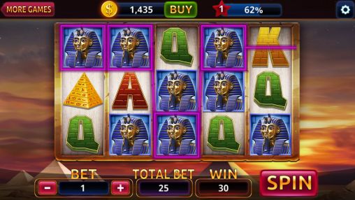 Gameplay of the Egypt slots casino machines for Android phone or tablet.