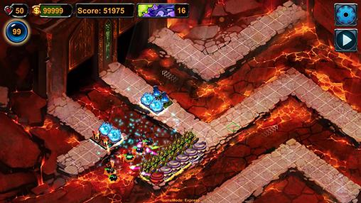 Gameplay of the Element tower defense for Android phone or tablet.