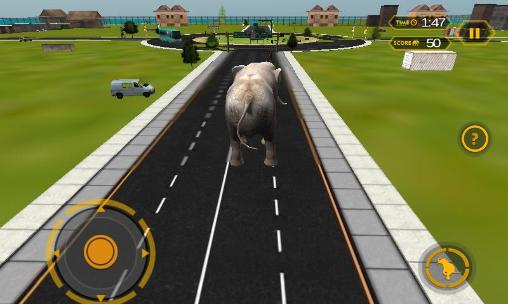 Gameplay of the Elephant simulator 3D: Safari for Android phone or tablet.