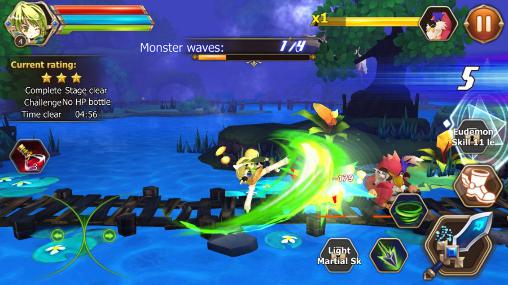 Gameplay of the Elsword: Evolution for Android phone or tablet.